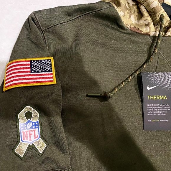 Rare 100% Nike 2017 Tennessee Titans Salute To Service ON FIELD Hoodie Medium M - Picture 5 of 5